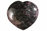 Polished Rhodonite Heart - Madagascar #160463-1
